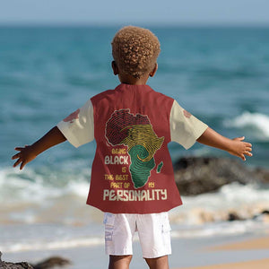 African Map Fingerprint Kid Hawaiian Shirt Being Black Is The Best Part Of My Personality