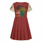 African Map Fingerprint Kid Short Sleeve Dress Being Black Is The Best Part Of My Personality