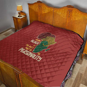 African Map Fingerprint Quilt Being Black Is The Best Part Of My Personality