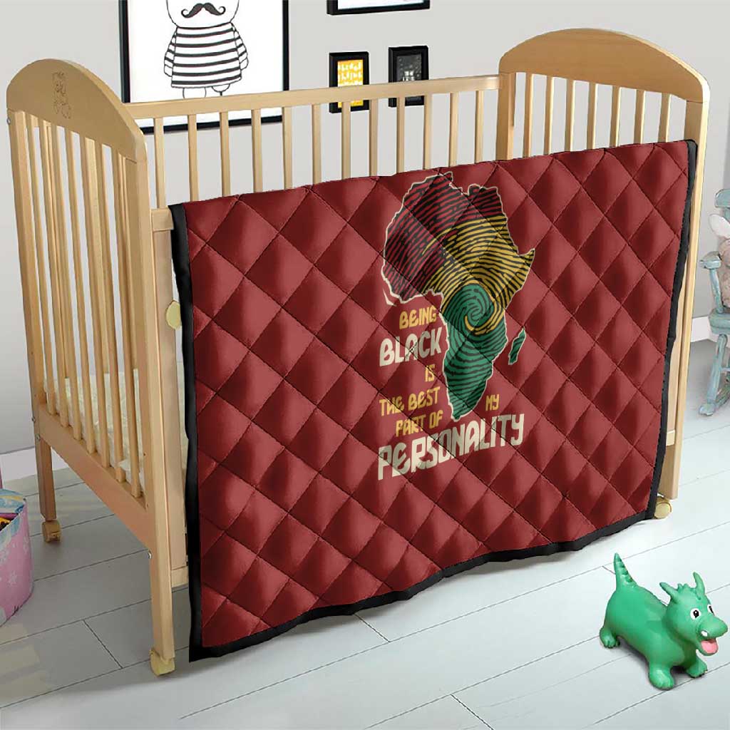 African Map Fingerprint Quilt Being Black Is The Best Part Of My Personality