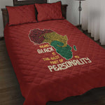 African Map Fingerprint Quilt Bed Set Being Black Is The Best Part Of My Personality