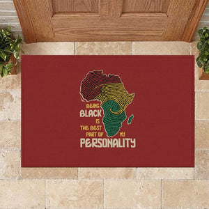 African Map Fingerprint Rubber Doormat Being Black Is The Best Part Of My Personality