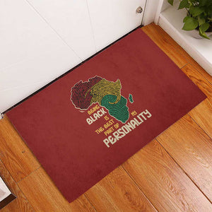 African Map Fingerprint Rubber Doormat Being Black Is The Best Part Of My Personality