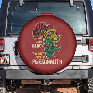 African Map Fingerprint Spare Tire Cover Being Black Is The Best Part Of My Personality