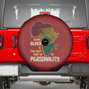African Map Fingerprint Spare Tire Cover Being Black Is The Best Part Of My Personality