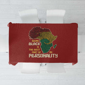 African Map Fingerprint Tablecloth Being Black Is The Best Part Of My Personality