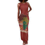 African Map Fingerprint Tank Maxi Dress Being Black Is The Best Part Of My Personality