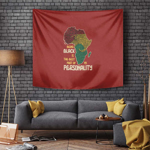 African Map Fingerprint Tapestry Being Black Is The Best Part Of My Personality