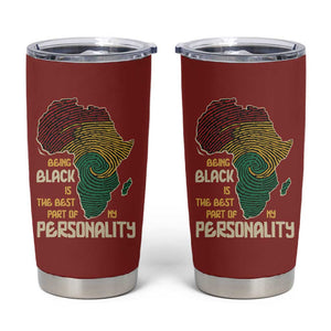 African Map Fingerprint Tumbler Cup Being Black Is The Best Part Of My Personality