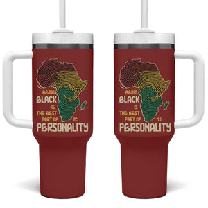 African Map Fingerprint Tumbler With Handle Being Black Is The Best Part Of My Personality