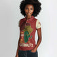 African Map Fingerprint Women Polo Shirt Being Black Is The Best Part Of My Personality