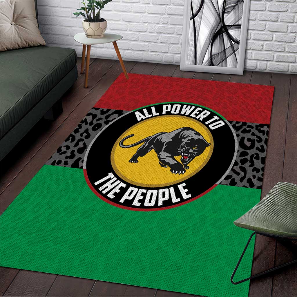 Pan African Black Panther Area Rug All Power To The People