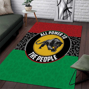 Pan African Black Panther Area Rug All Power To The People