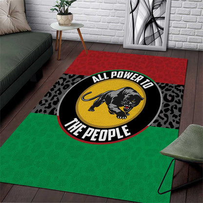 Pan African Black Panther Area Rug All Power To The People