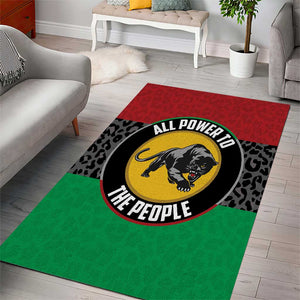 Pan African Black Panther Area Rug All Power To The People