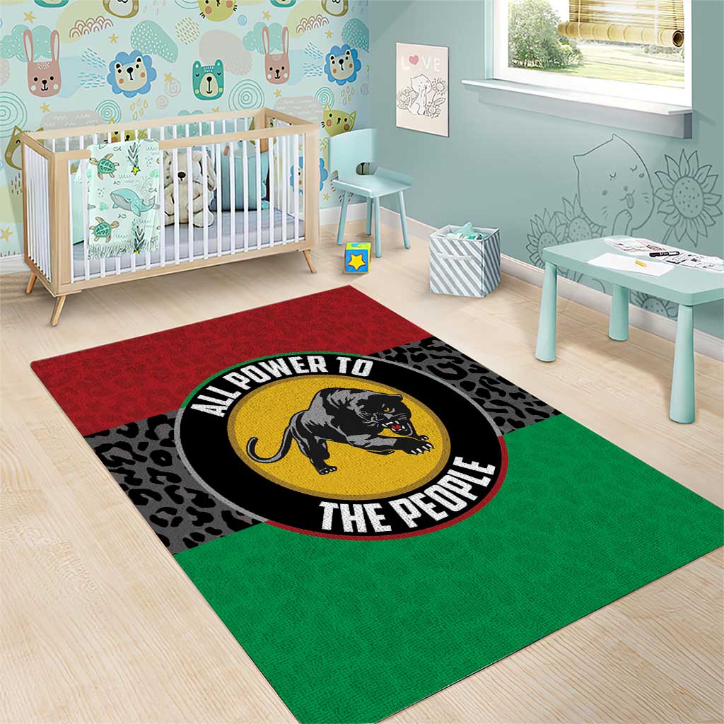 Pan African Black Panther Area Rug All Power To The People