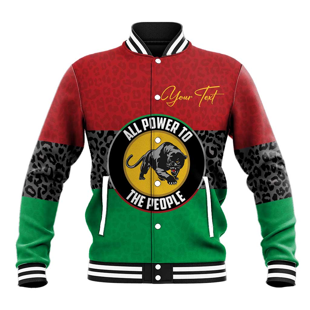 Personalized Pan African Black Panther Baseball Jacket All Power To The People