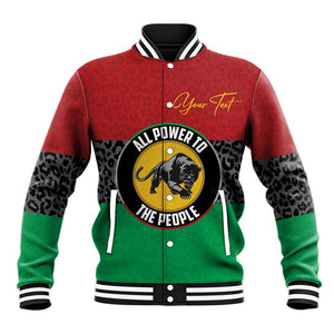 Personalized Pan African Black Panther Baseball Jacket All Power To The People