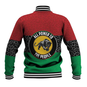 Personalized Pan African Black Panther Baseball Jacket All Power To The People
