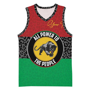 Personalized Pan African Black Panther Basketball Jersey All Power To The People - African Pride