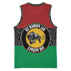 Personalized Pan African Black Panther Basketball Jersey All Power To The People - African Pride