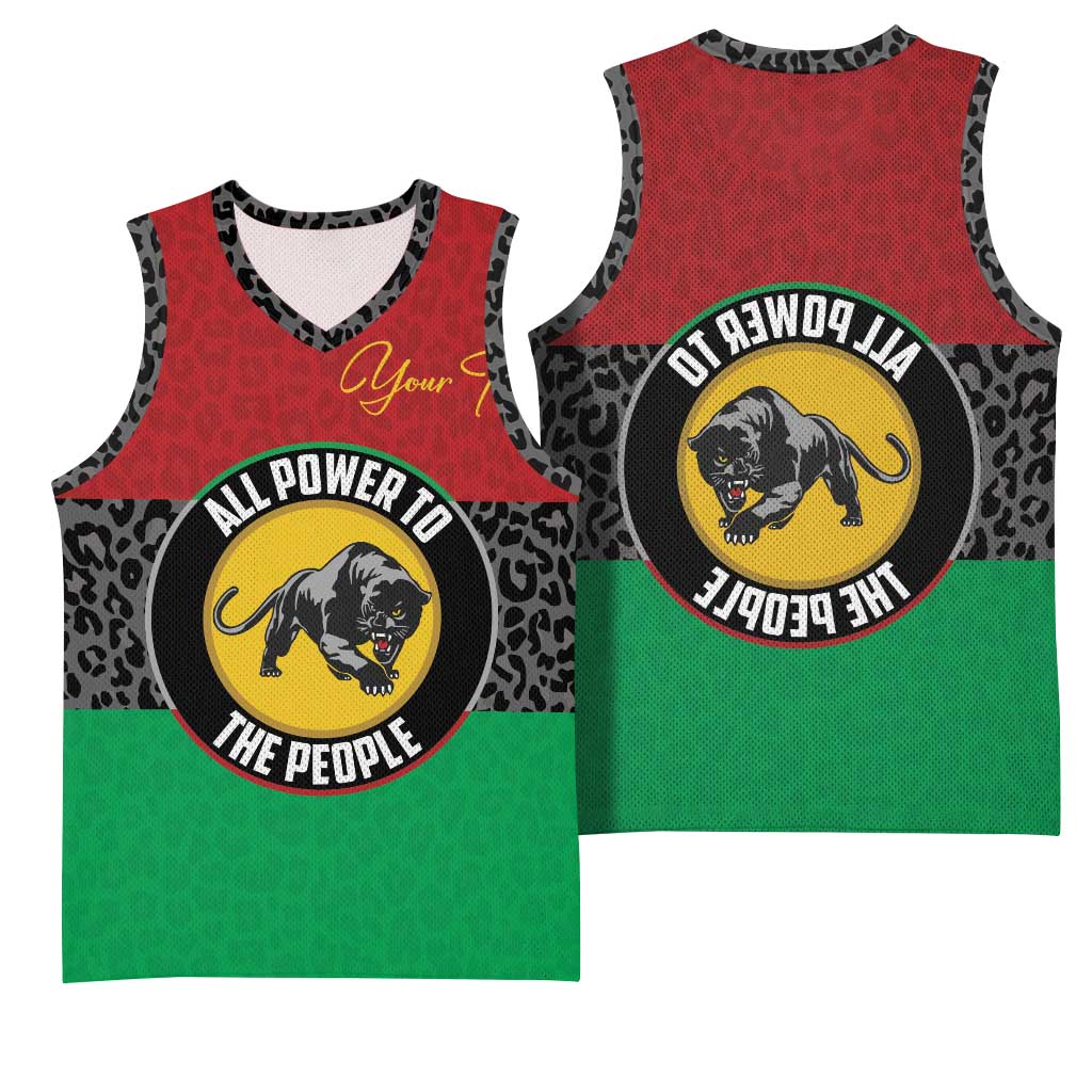 Personalized Pan African Black Panther Basketball Jersey All Power To The People - African Pride