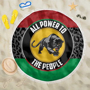 Pan African Black Panther Beach Blanket All Power To The People