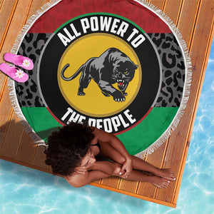 Pan African Black Panther Beach Blanket All Power To The People