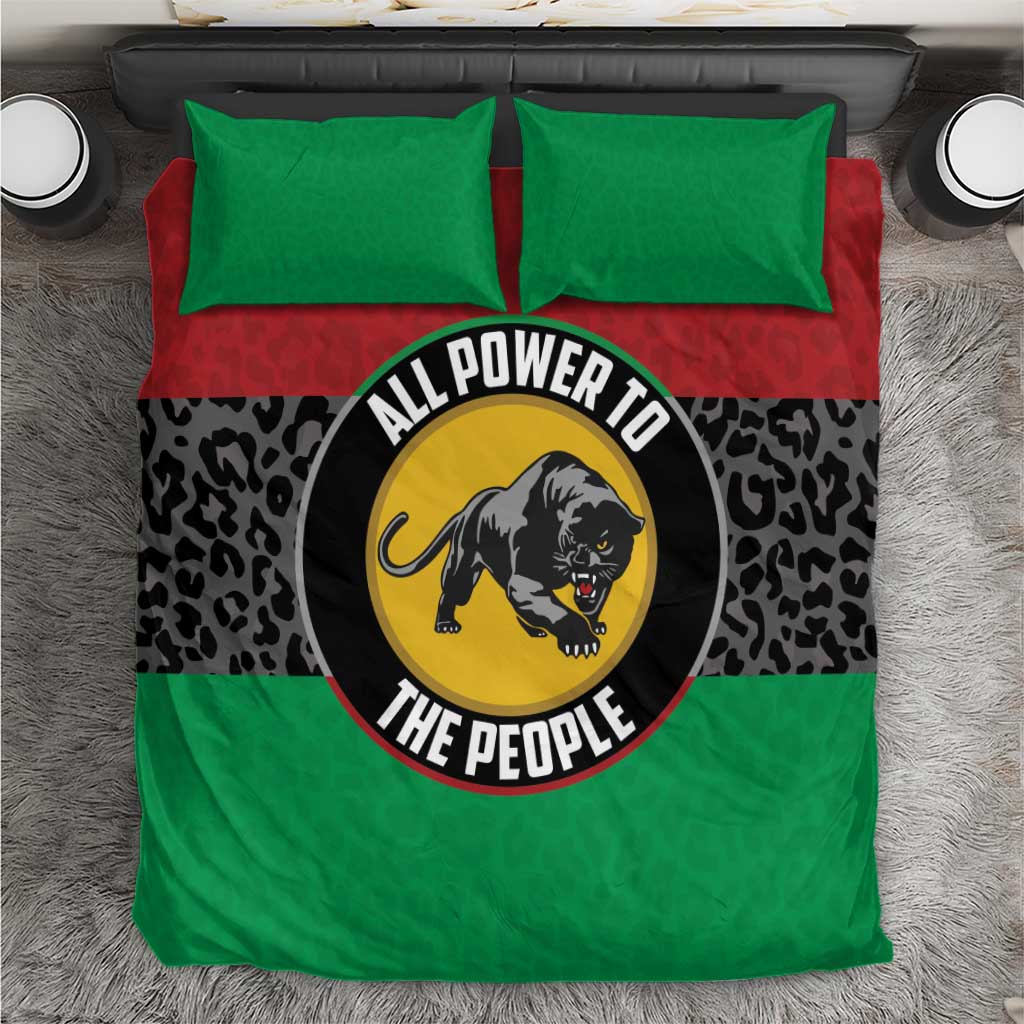 Pan African Black Panther Bedding Set All Power To The People