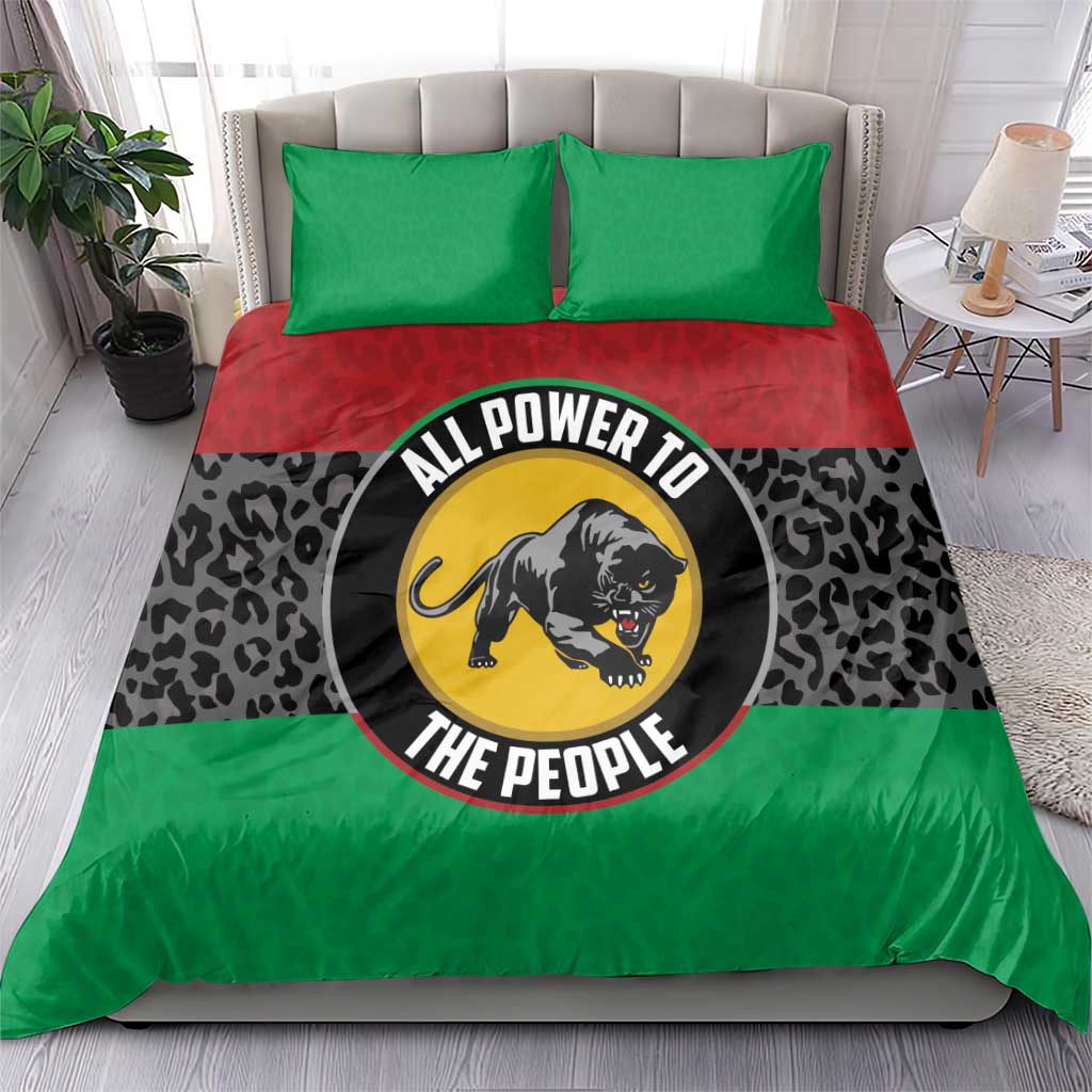 Pan African Black Panther Bedding Set All Power To The People