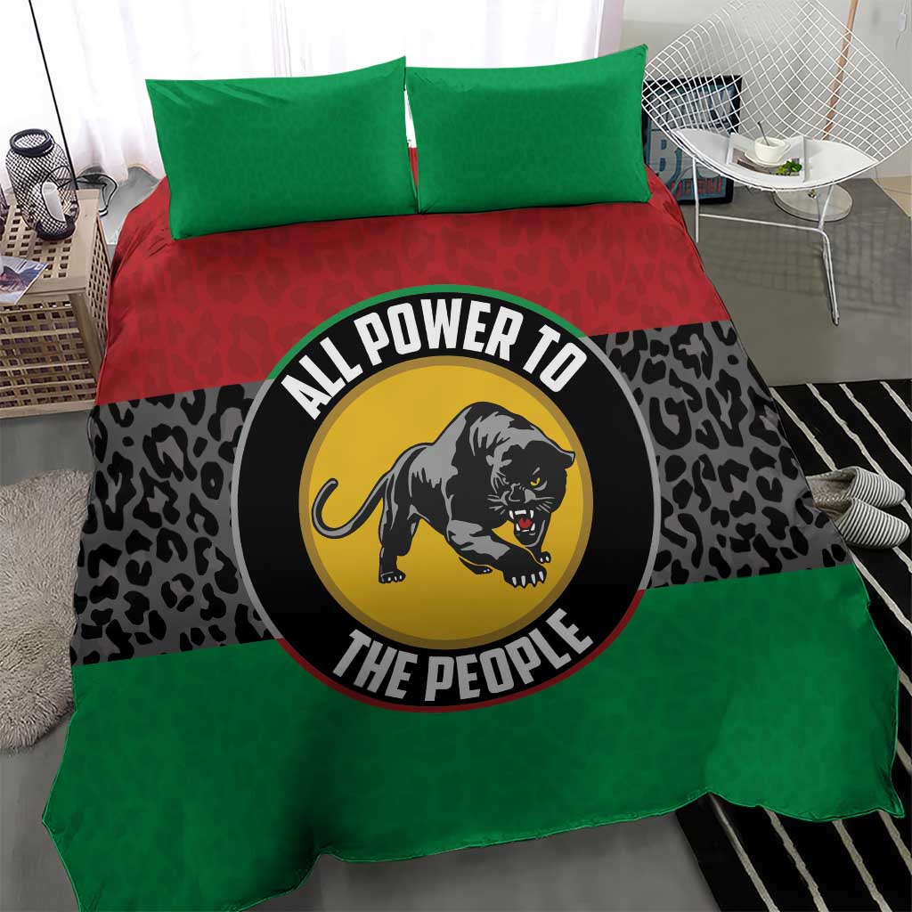Pan African Black Panther Bedding Set All Power To The People