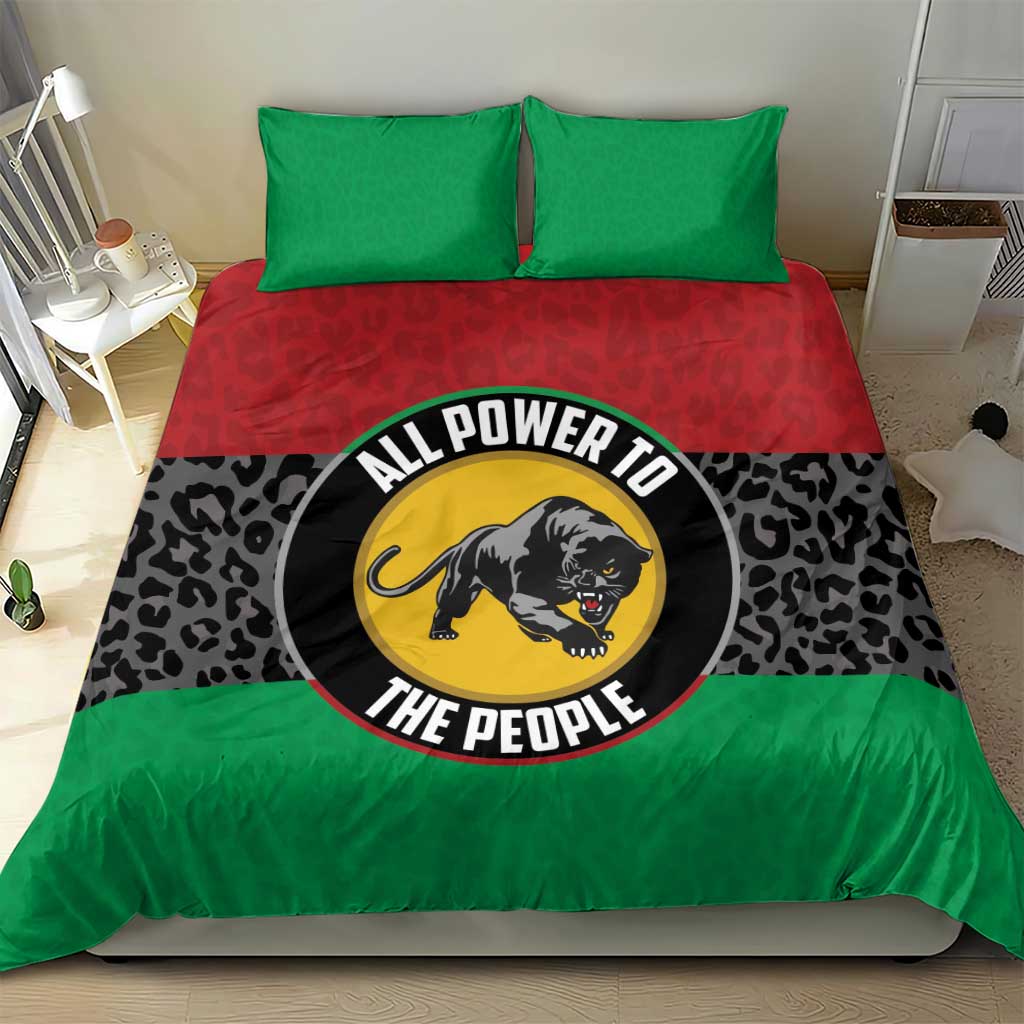 Pan African Black Panther Bedding Set All Power To The People