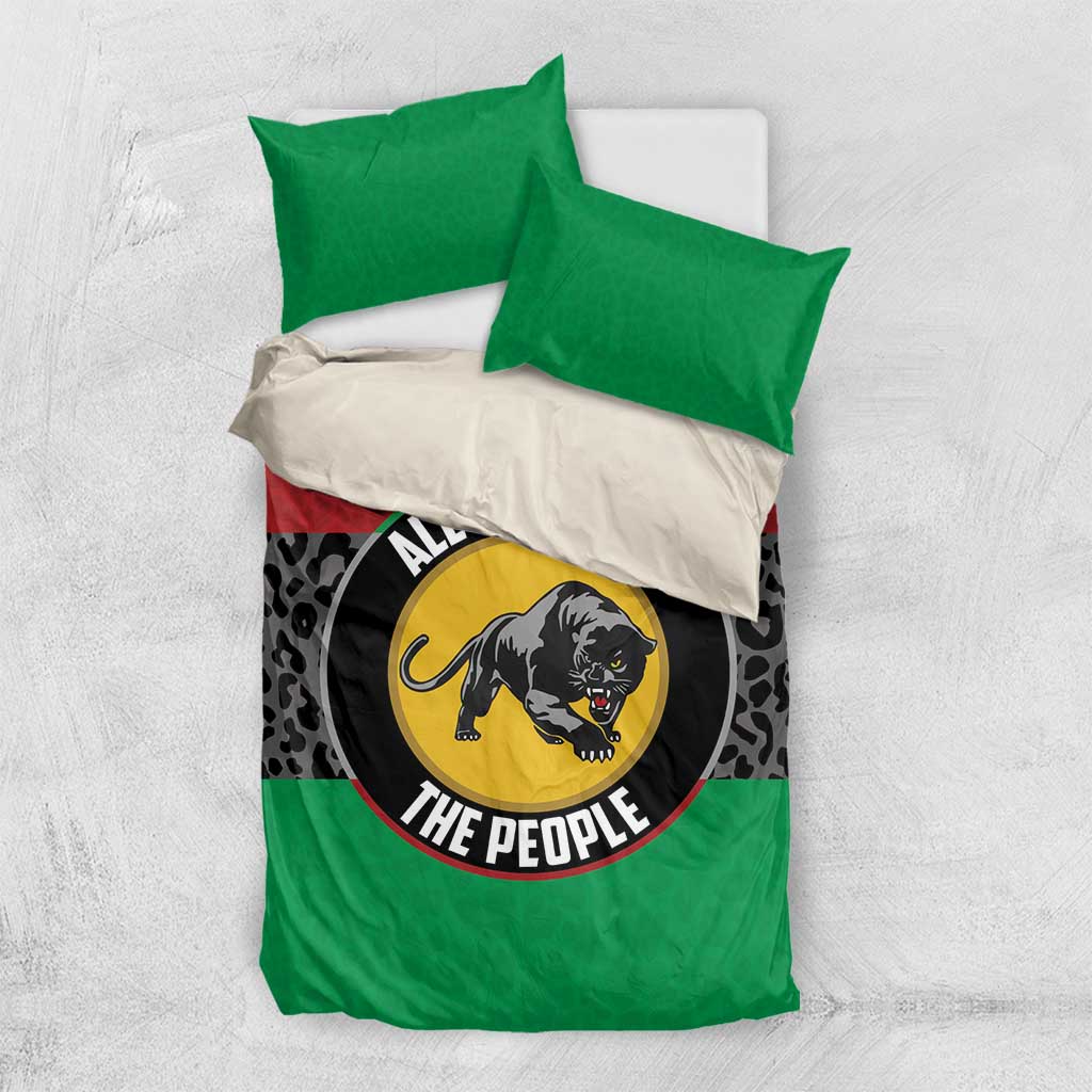 Pan African Black Panther Bedding Set All Power To The People