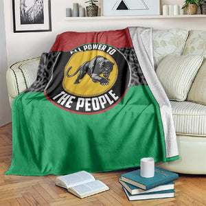 Pan African Black Panther Blanket All Power To The People