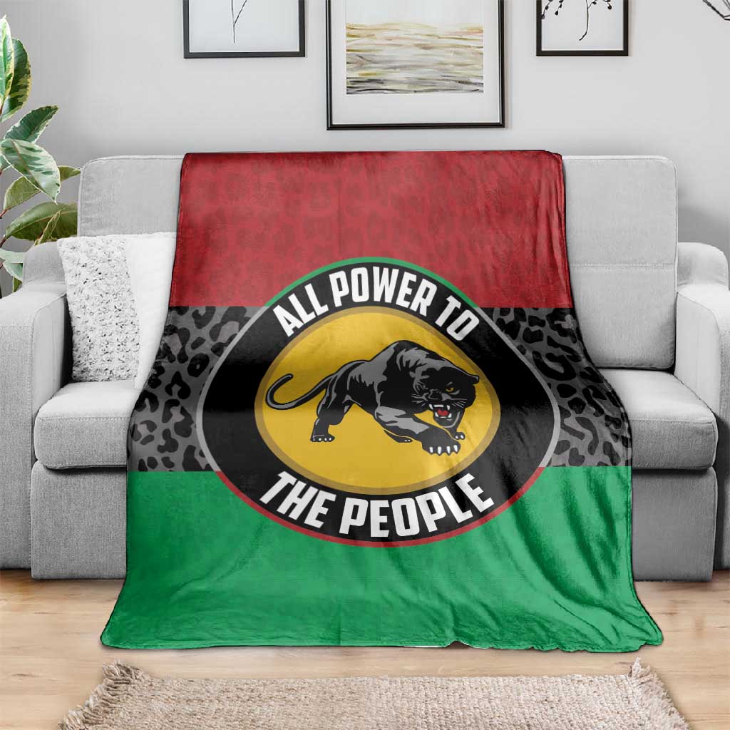 Pan African Black Panther Blanket All Power To The People