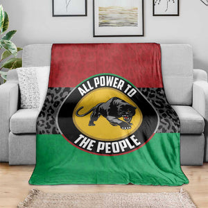 Pan African Black Panther Blanket All Power To The People