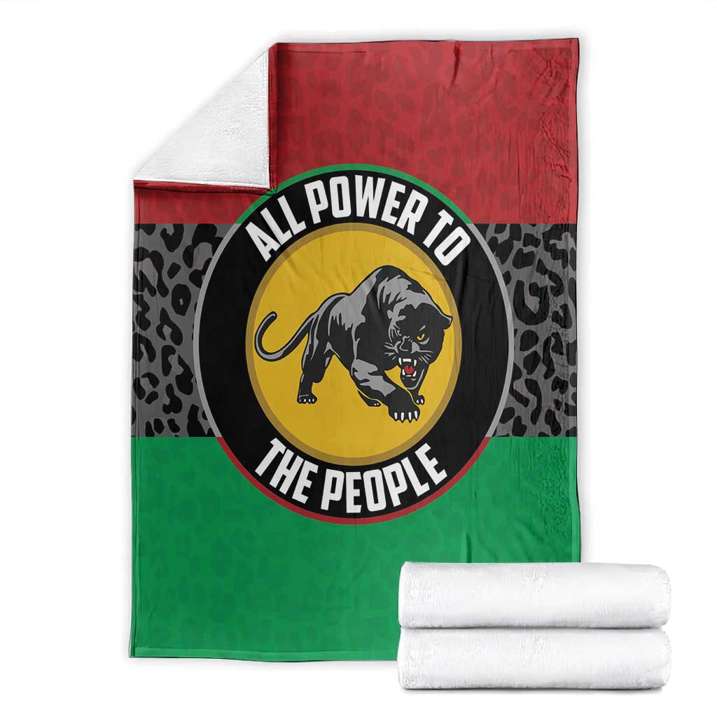 Pan African Black Panther Blanket All Power To The People