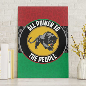 Pan African Black Panther Canvas Wall Art All Power To The People