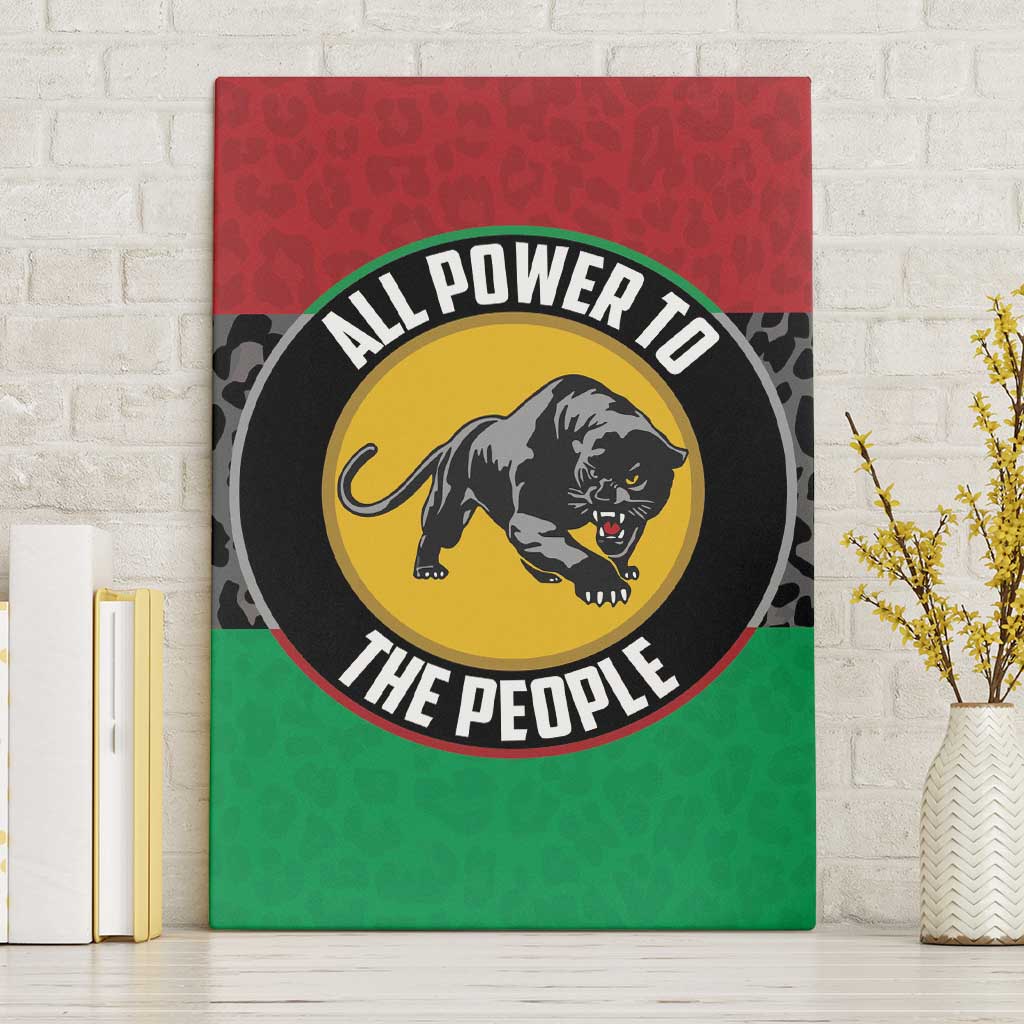 Pan African Black Panther Canvas Wall Art All Power To The People