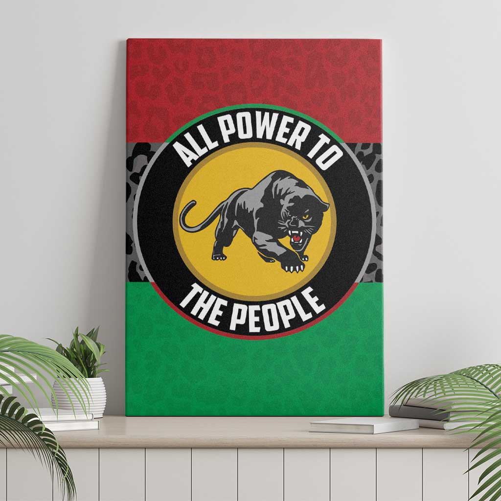 Pan African Black Panther Canvas Wall Art All Power To The People