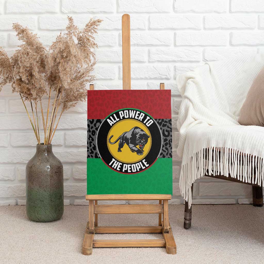 Pan African Black Panther Canvas Wall Art All Power To The People