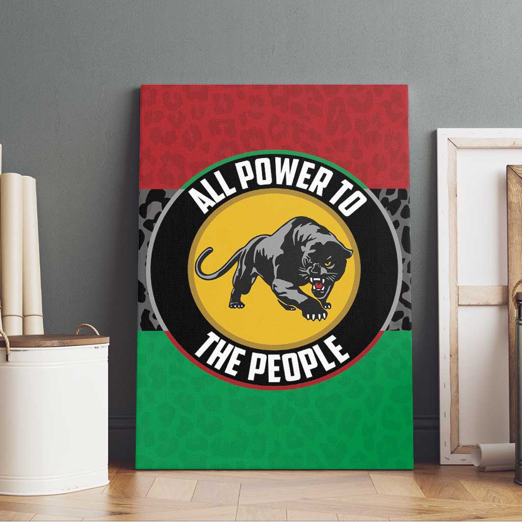 Pan African Black Panther Canvas Wall Art All Power To The People
