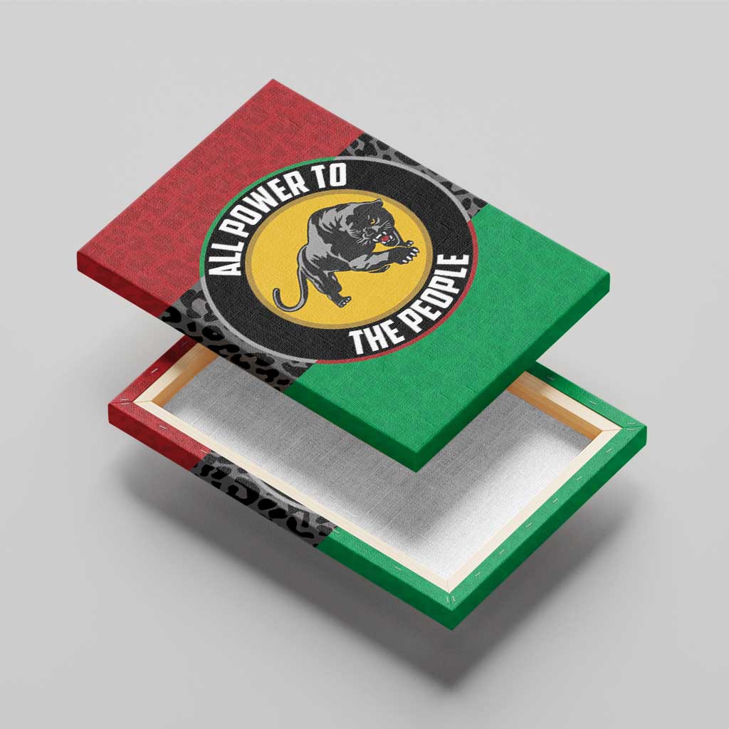 Pan African Black Panther Canvas Wall Art All Power To The People