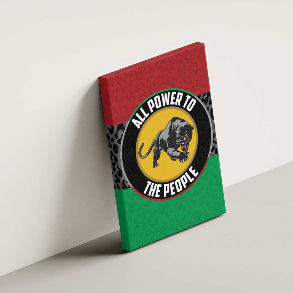 Pan African Black Panther Canvas Wall Art All Power To The People