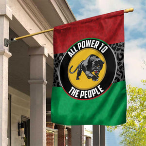 Pan African Black Panther Garden Flag All Power To The People