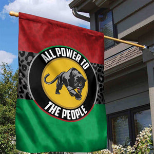 Pan African Black Panther Garden Flag All Power To The People
