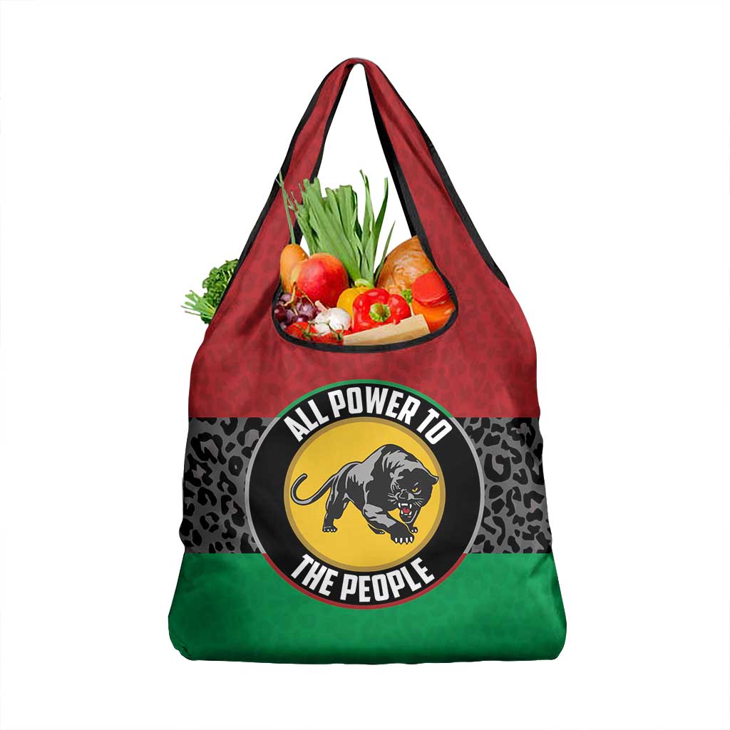 Pan African Black Panther Grocery Bag All Power To The People