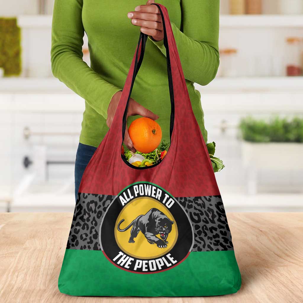 Pan African Black Panther Grocery Bag All Power To The People
