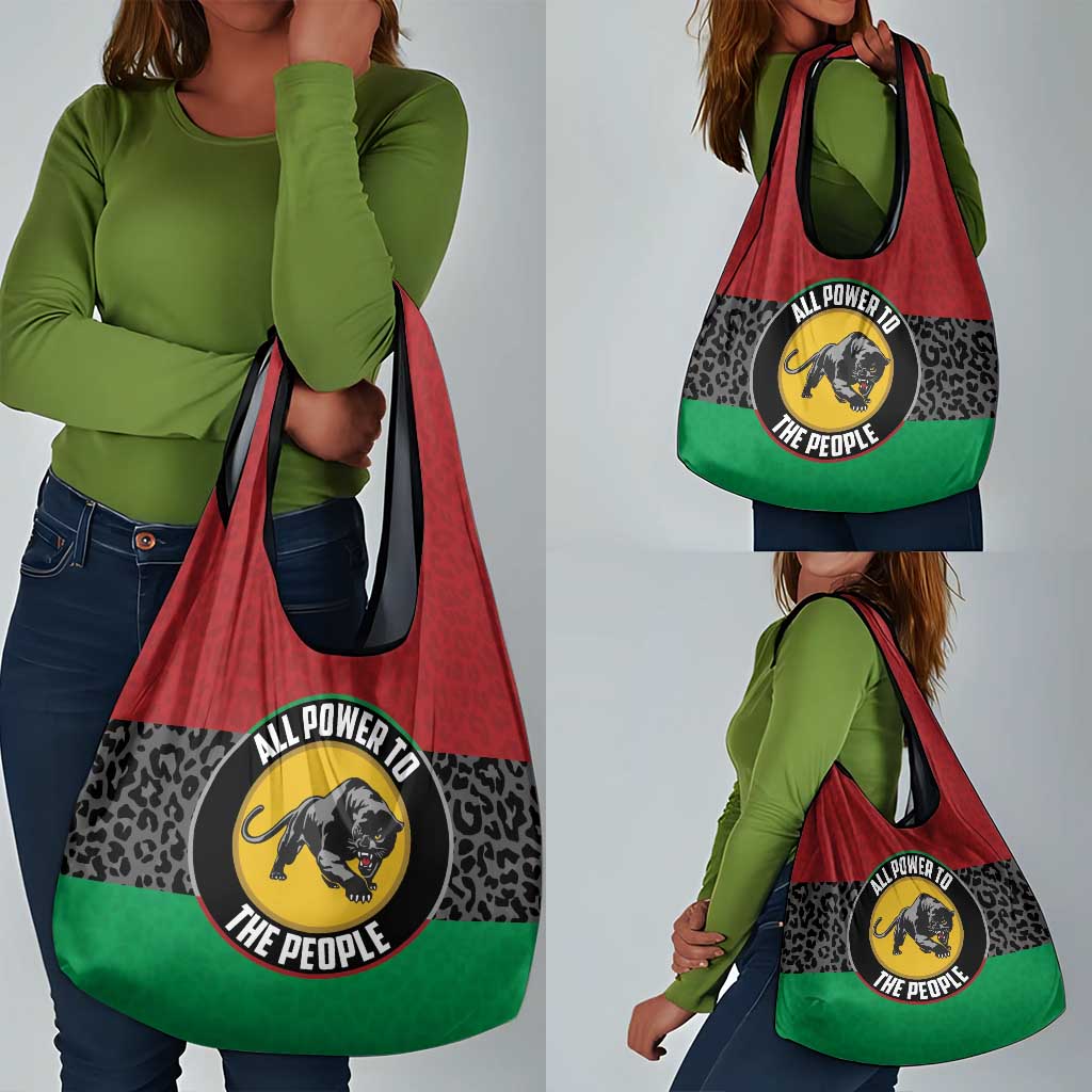 Pan African Black Panther Grocery Bag All Power To The People