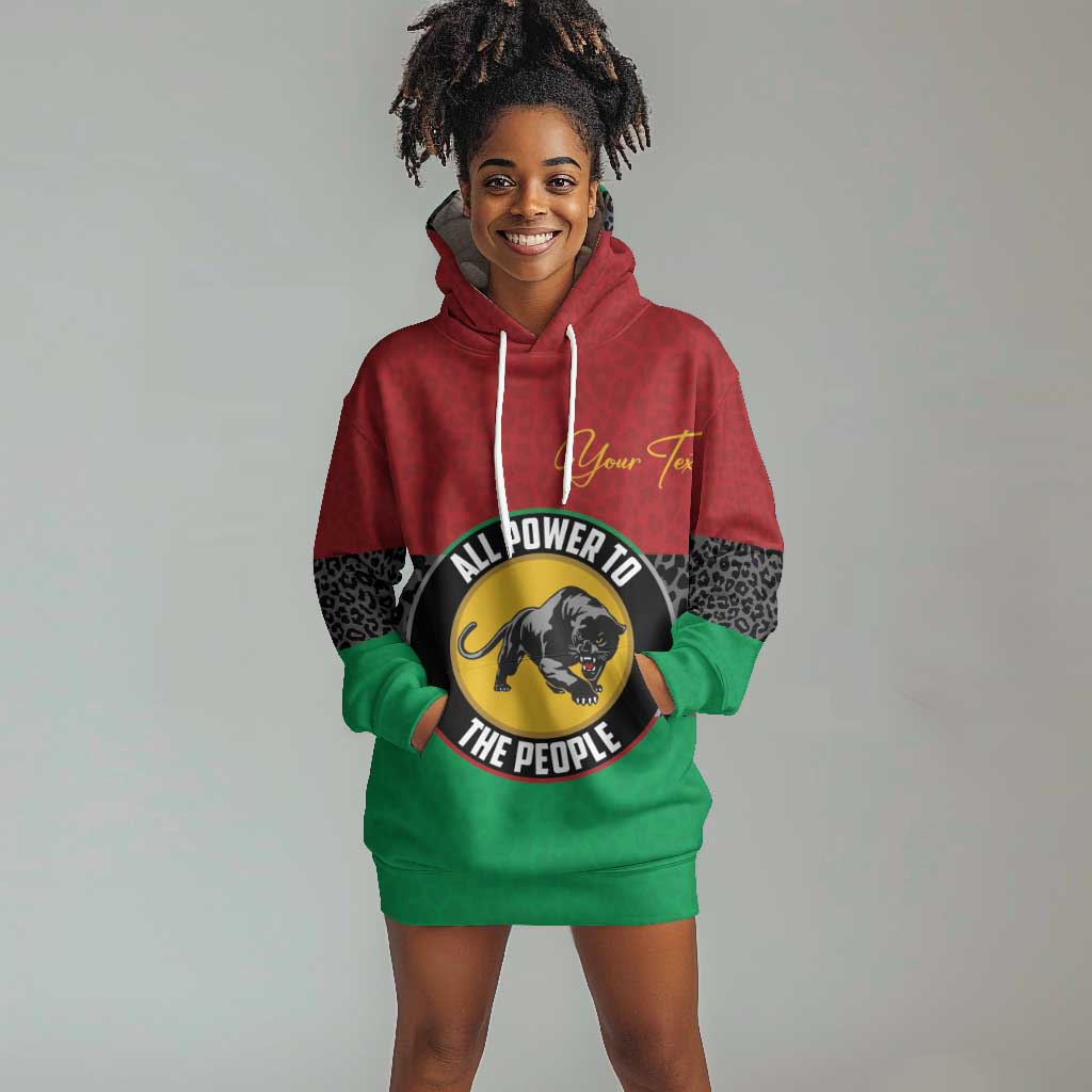 Personalized Pan African Black Panther Hoodie Dress All Power To The People